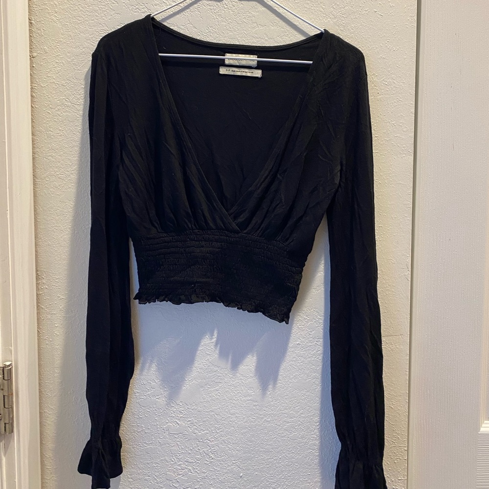 Urban Outfitters Black Long Sleeve V Neck
